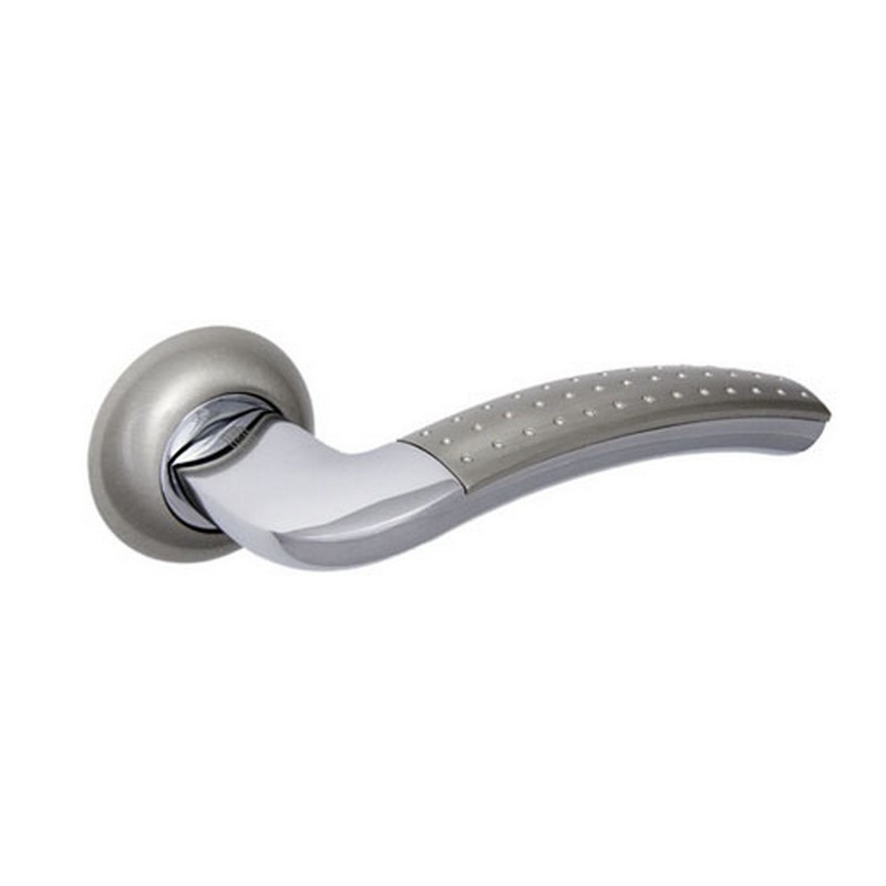 Ручка на розетке А-59 ННP (бел.никель) длина квадрата 160мм