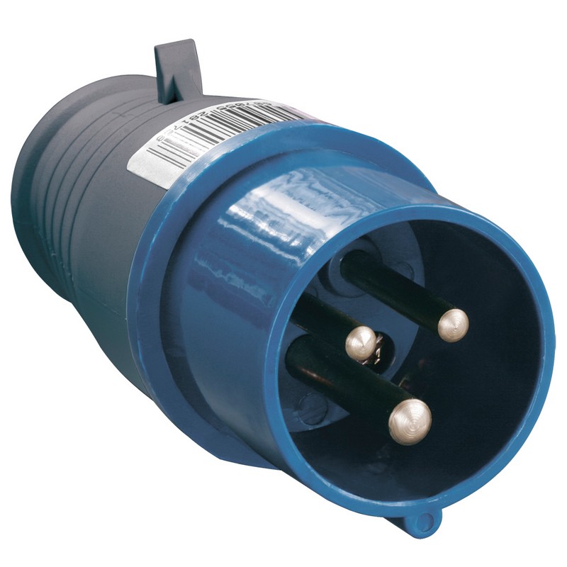 Вилка силовая переносная 16А 2Р+Е 220в IP44 (013)