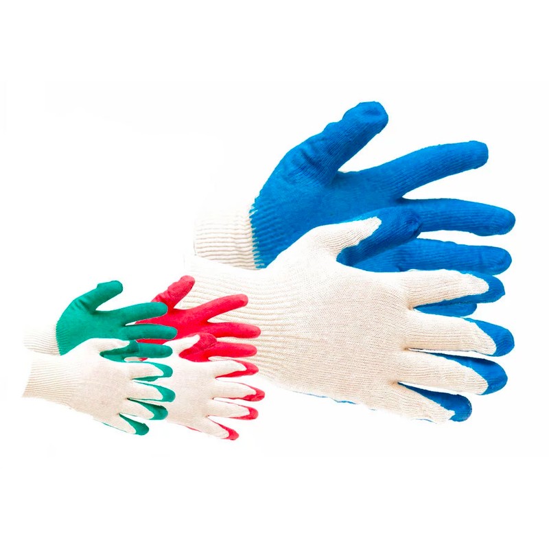 Перчатки х/б с одинарным обливом (латекс)