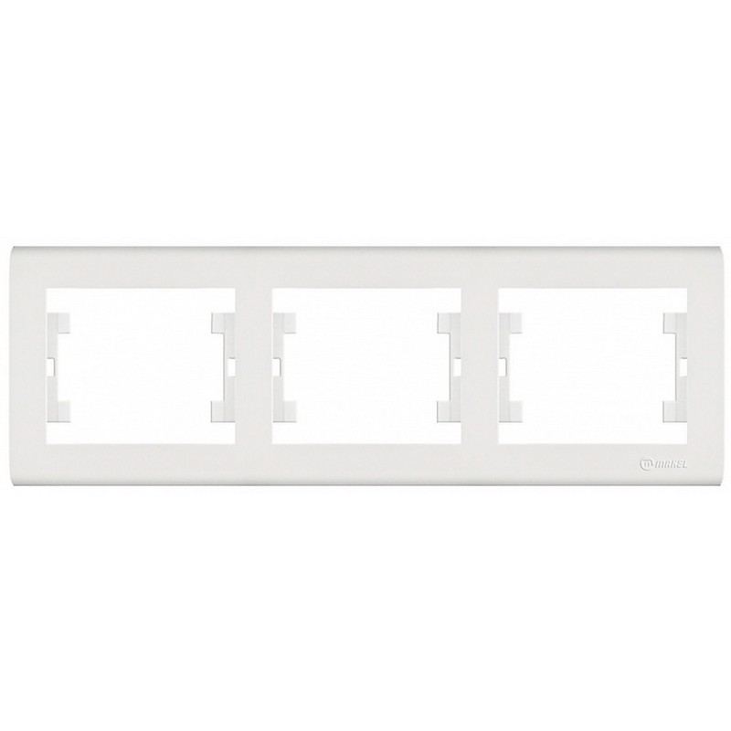 Рамка 3-мест. гориз. бел. MAKEL Manolya 41001703
