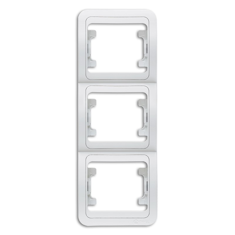 Рамка 3-мест. верт. бел. MAKEL Mimoza 22033