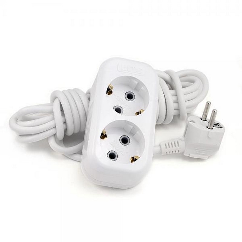 Удлинитель 5м 2-мест. с заз. 16А LUX У2-Е-05