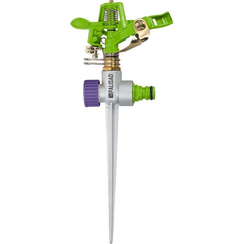 Разбрызгиватель латунный импульсный с регулировкой угла горизон. распыления до 26м PALISAD 65412