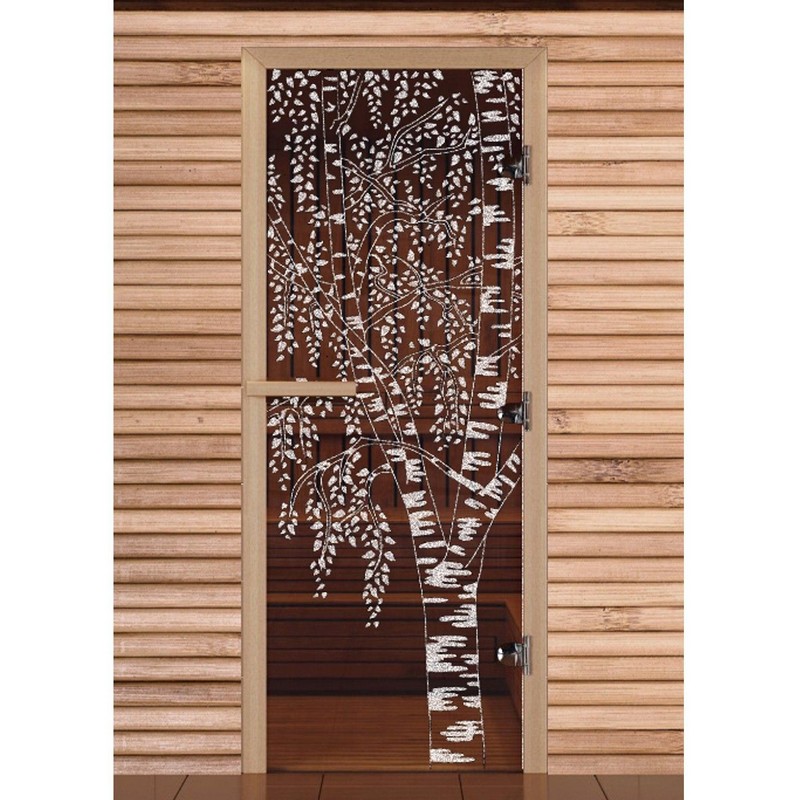 Дверь LK стекло бронза (Берёзка) коробка 190х70