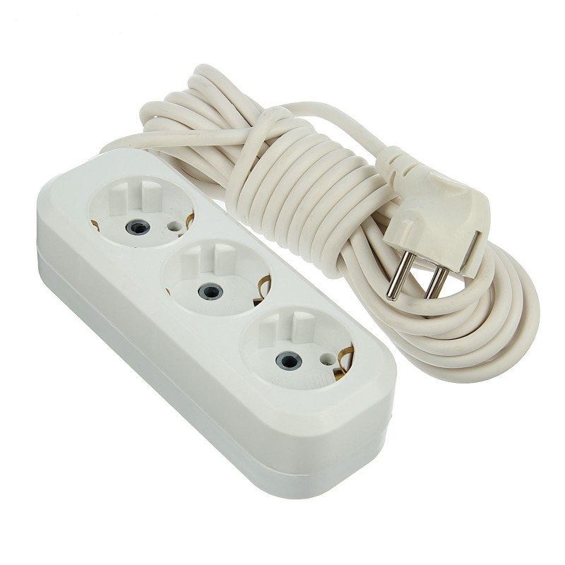 Удлинитель 3м 3-мест. с заз. 16А LUX У3-Е-03