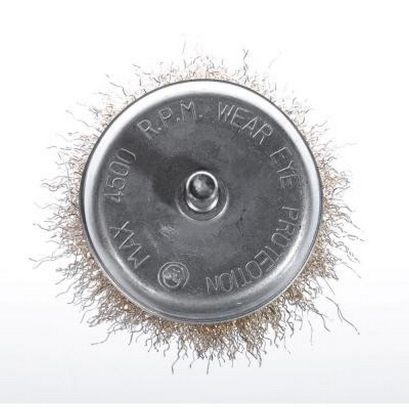 Кордщетка для дрели чашеобразная 75мм мягкая латунир. ЕРМАК 656-027