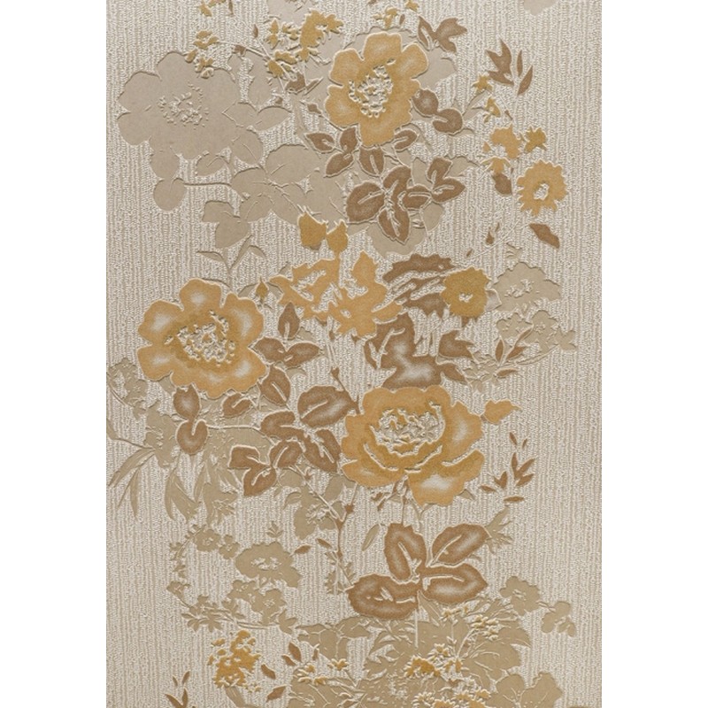 Обои Accento Alice цветы черные на сером фоне 287187