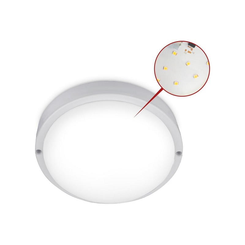 Светильник LED круг. с микровол.датч.движ. 10вт 6500К 140мм IP65 900лм СПП МД-1065-КРУГ IN HOME