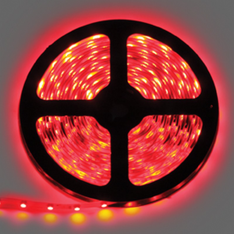 Лента св/д 12в SMD5050 7,2вт/м 30Led/м IP20 красный 5м Ecola STD S2LR07ESB