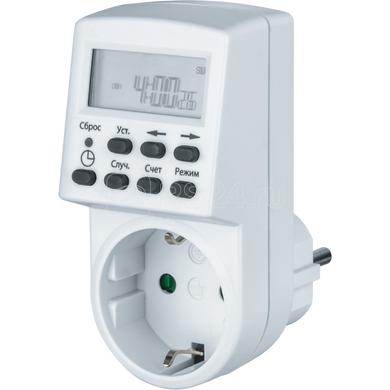 Таймер розеточный электронный Navigator NTR-E-S01-WH 61555