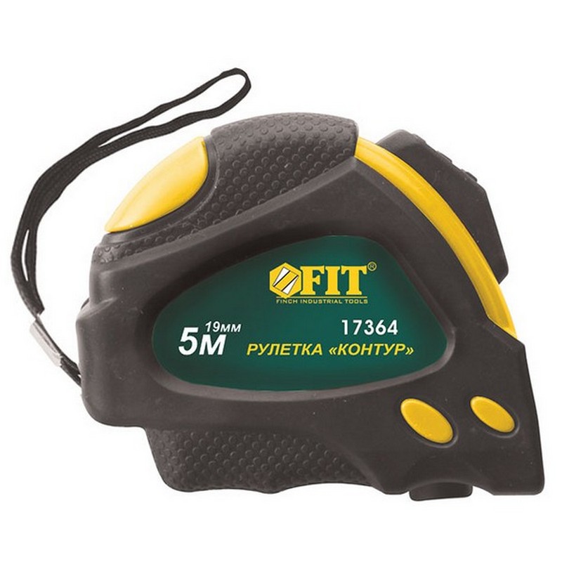 Рулетка 3м 16мм прорезин.корпус, автостоп FIT Контур 17363