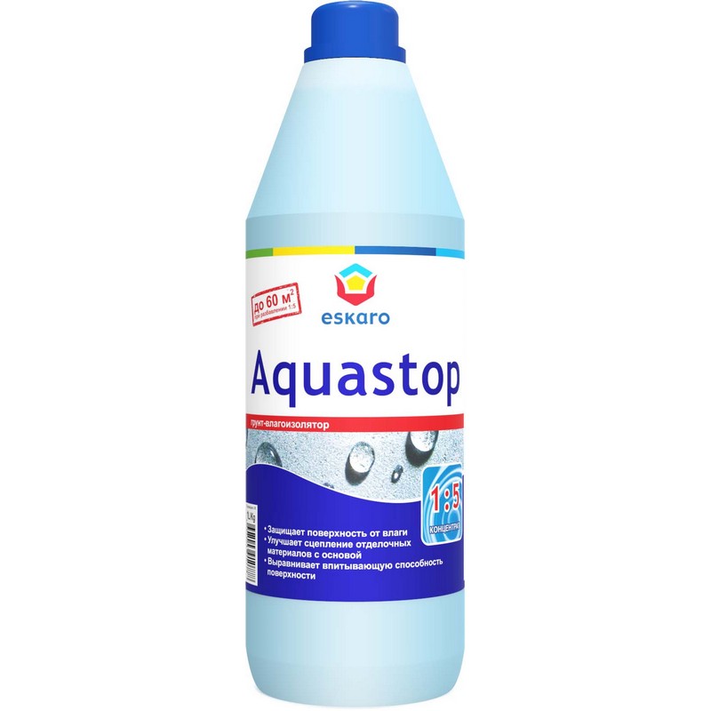 Грунт влагозащитный ESKARO Aquastop КОНЦЕНТРАТ 1л