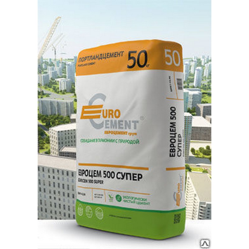 Цемент ПЦ-500 ЦЕМ I 42,5Н  50кг 