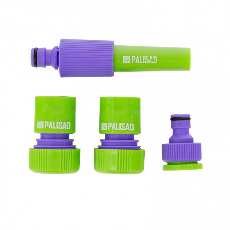 Набор для подключения шланга 3/4" (разбрызгиватель, 3 адаптера) PALISAD 65179