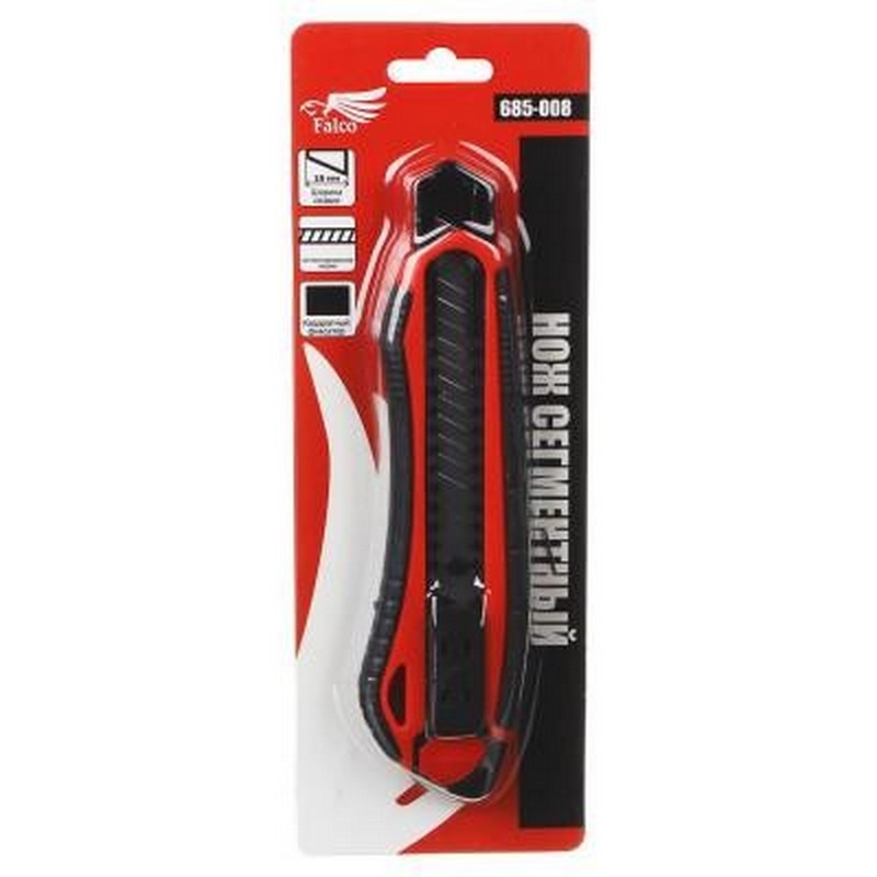 Нож 18мм пластиковый усилен. HEADMAN 685-008