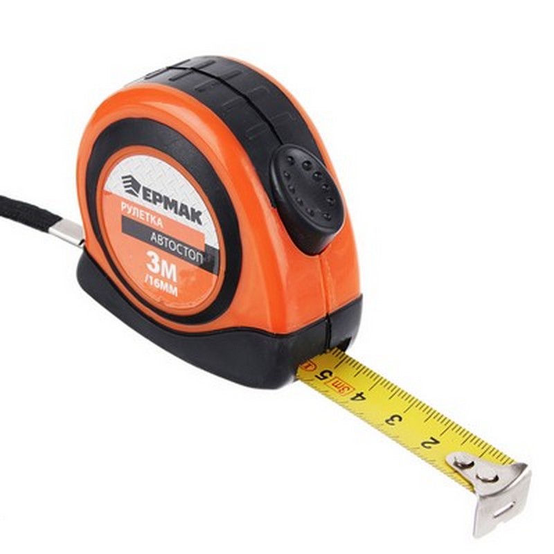 Рулетка 3м "Автостоп" двукомп.корпус ЕРМАК 658-120