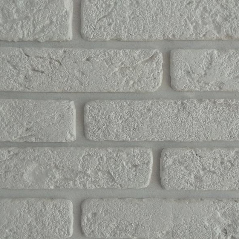 Камень декоративный д/внутр. отделки гипсовый 6х21(кирпич каменный) белый