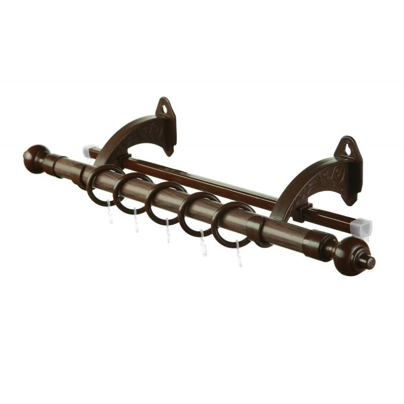 Карниз PULA Орех с зажимами 1.8м