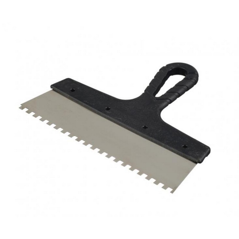 Шпатель фасадный нержавеющий зубчатый 300 мм / 6 мм 