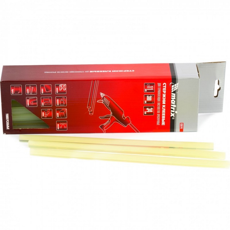 Стержень клеевой 11х300мм белый MATRIX (34)