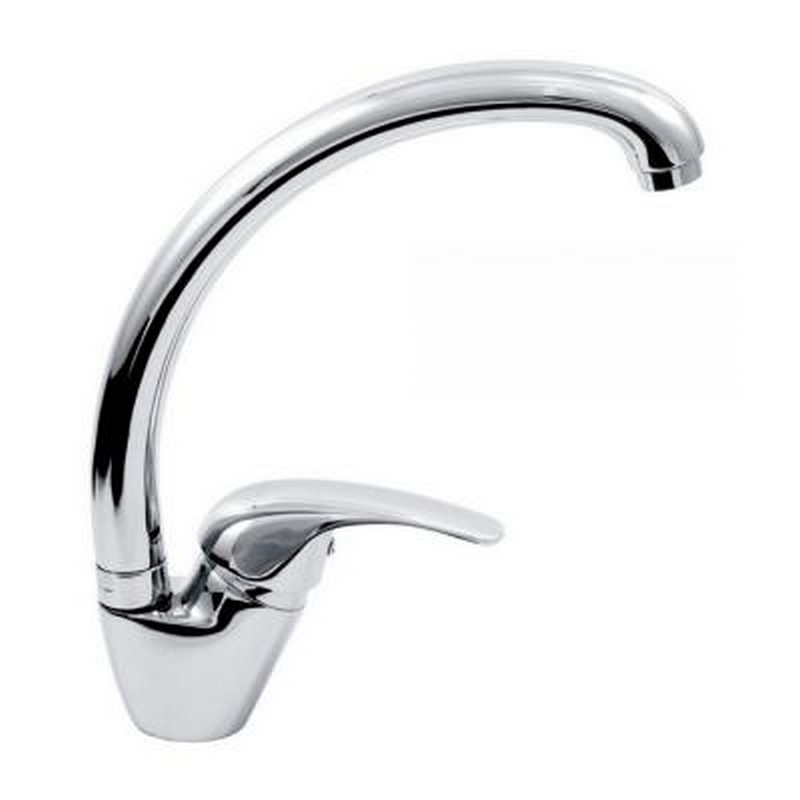 P4104 Смеситель для кухни с длинным изливом с гайкой