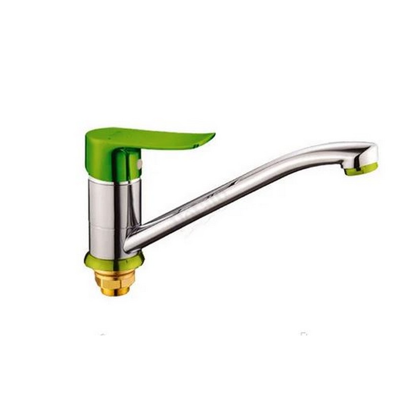 P4932-11 Смеситель для кухни с длинным изливом(крепление гайка) Картридж керамический 35мм