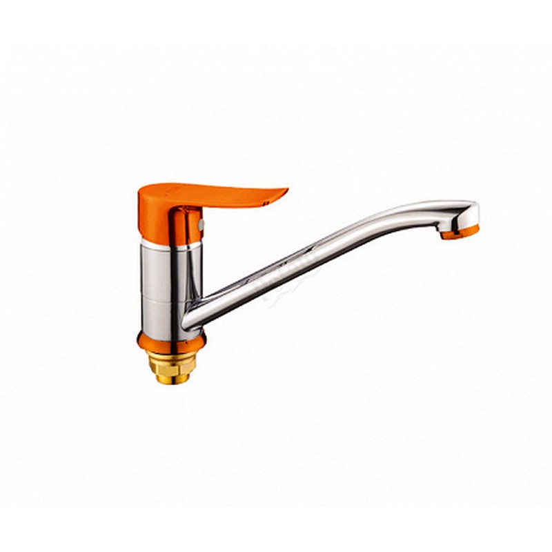 P4932-10 Смеситель для кухни с длинным изливом(крепление гайка) Картридж керамический 35мм