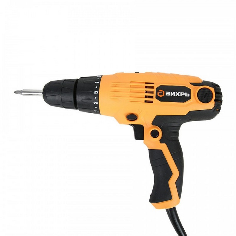 Дрель-шуруповерт сетевой ВИХРЬ СШ-550/2, 550вт 34Нм 2-скор. БЗП10мм 1,4кг