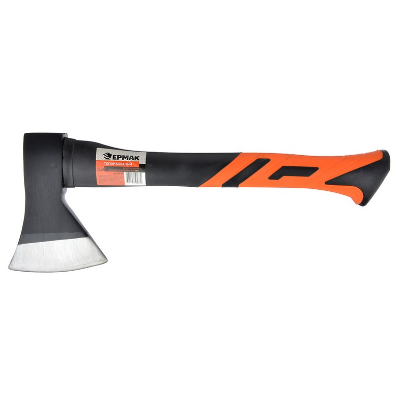 Топор 600г кованый, фиберглас.двухкомпонент.ручка ЕРМАК 662-428