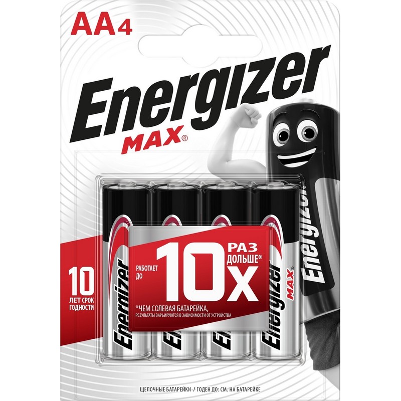 Батарейки алк. ENERGIZER MAX AA/LR6 (4шт)
