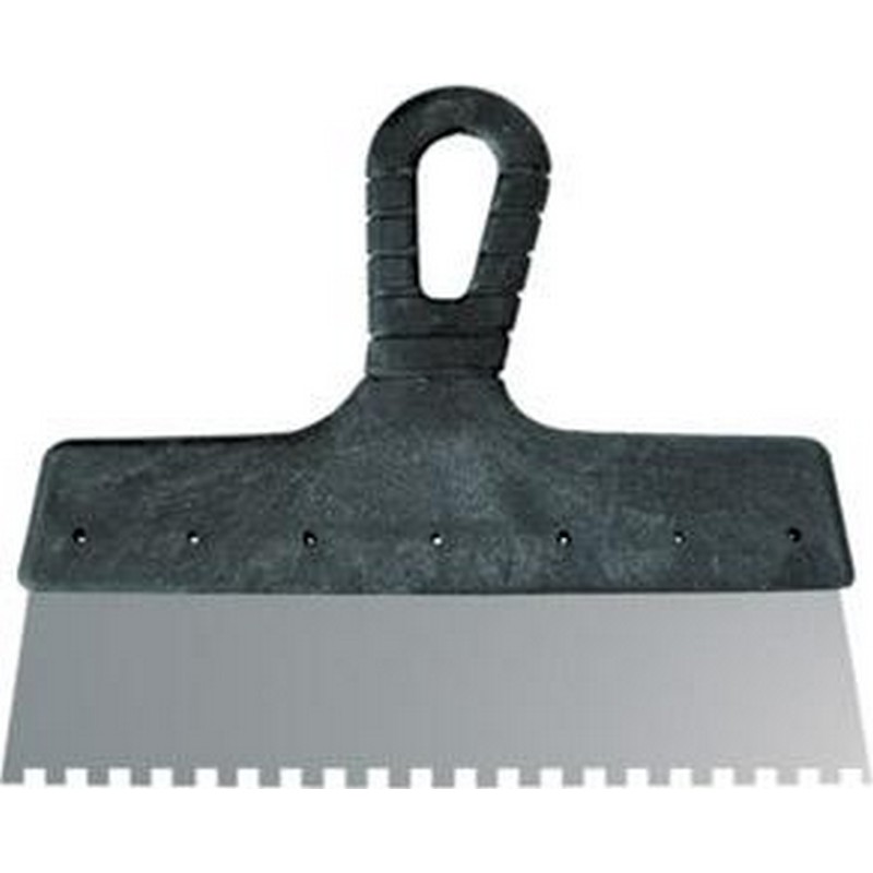 Шпатель фасадный нержавеющий зубчатый 200 мм / 10мм