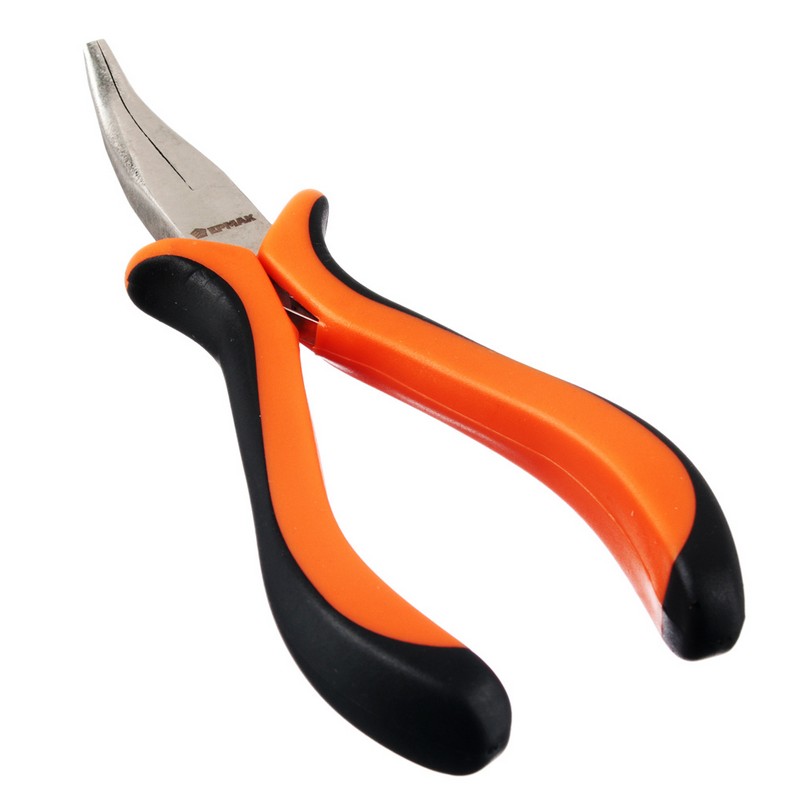 Тонкогубцы изогнутые "мини" с двуцветными ручками ЕРМАК 661-026