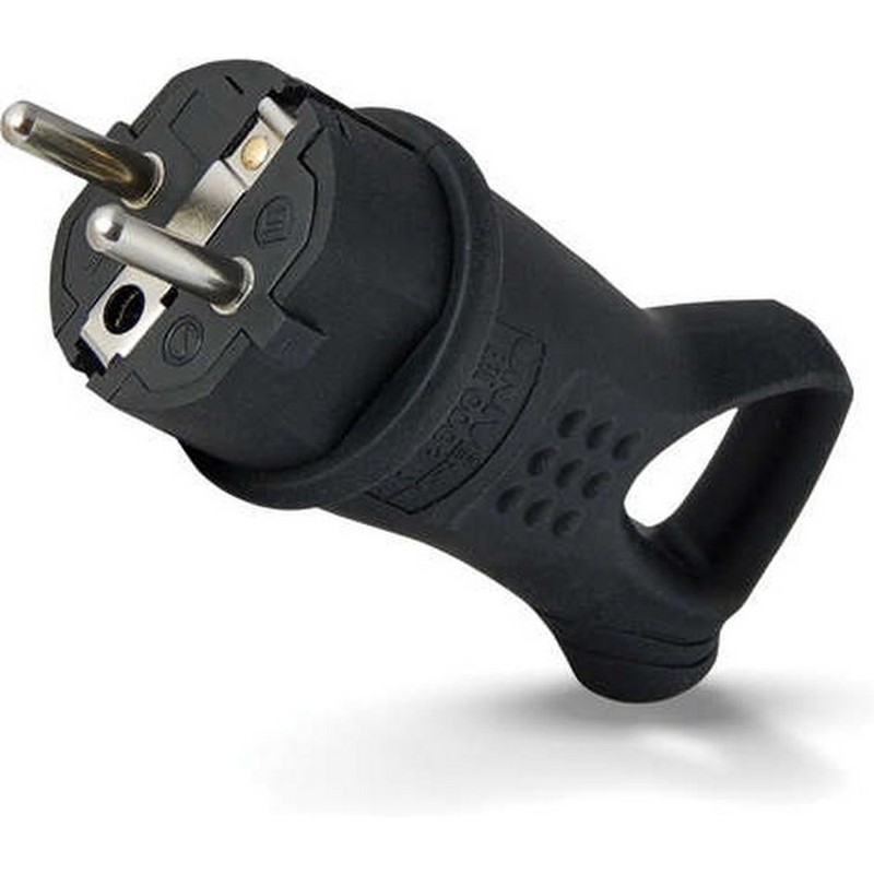 Вилка каучук. с ушком, с заз. 16А IP44 UNIVersal 0003