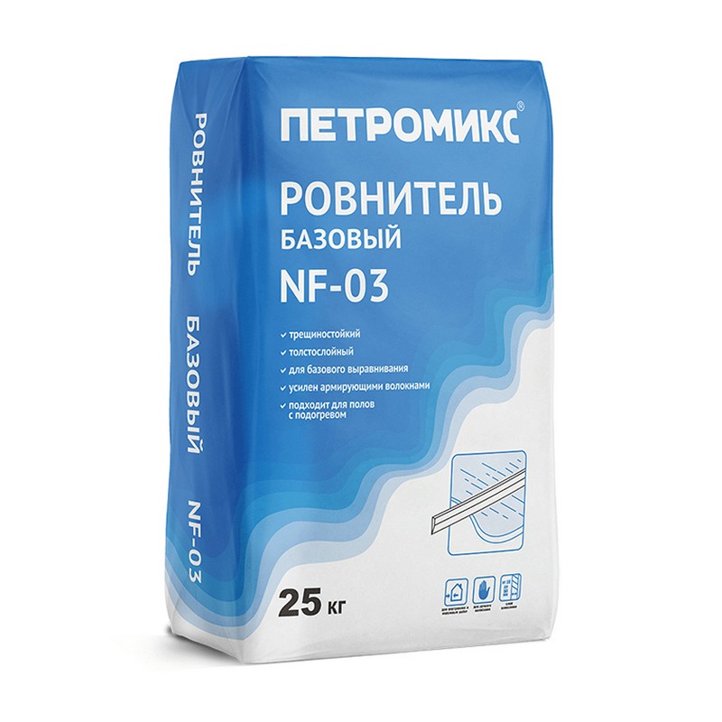 Ровнитель базовый Петромикс NF-03 слой 10-50мм 25кг