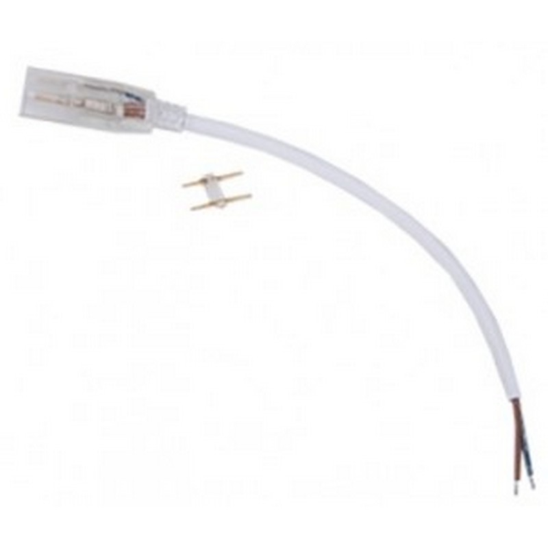 Кабель питания св/д лент 220в 14х7мм, 150мм с муфтой и разъемом IP68 Ecola SCJN14ESB