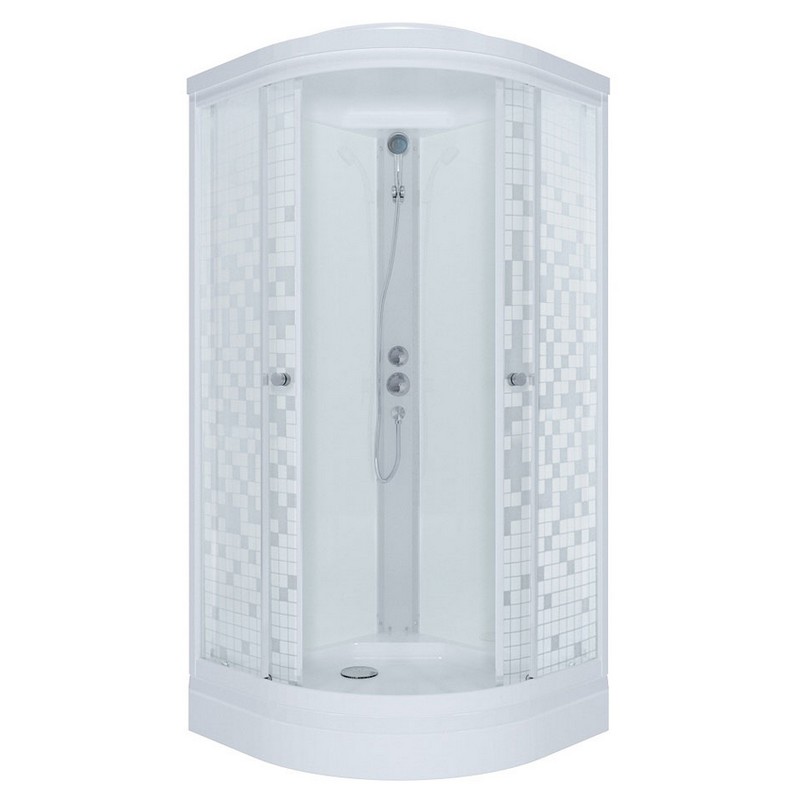 Душевая кабина СТАНДАРТ "А" ДН4 низ.поддон 90*90 МОЗАЙКА,АКВА