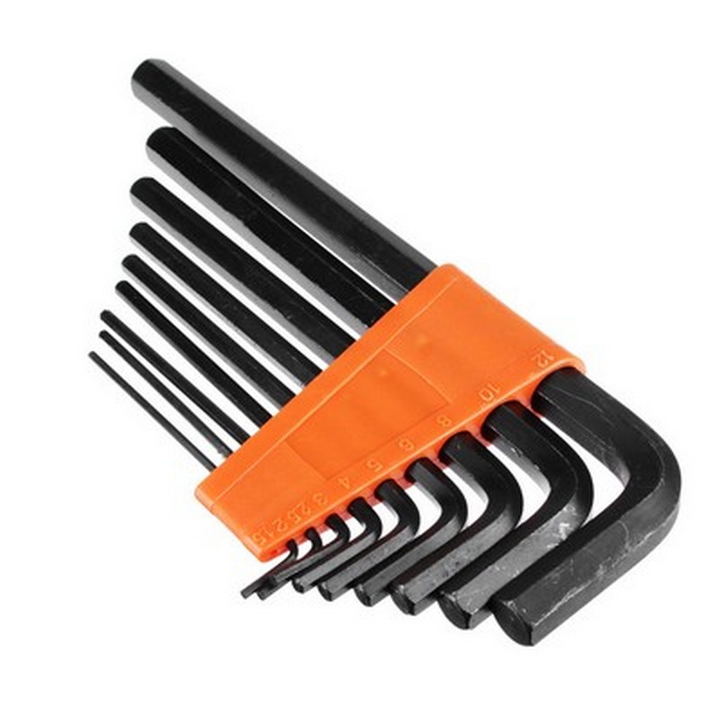 Набор ключей шестигран. 2-12мм (9шт) удлинен. ЕРМАК 657-012