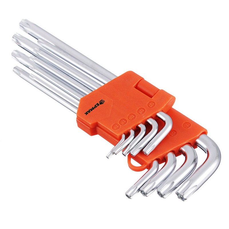 Набор ключей TORX (9шт) T10-T50 ЕРМАК 657-188