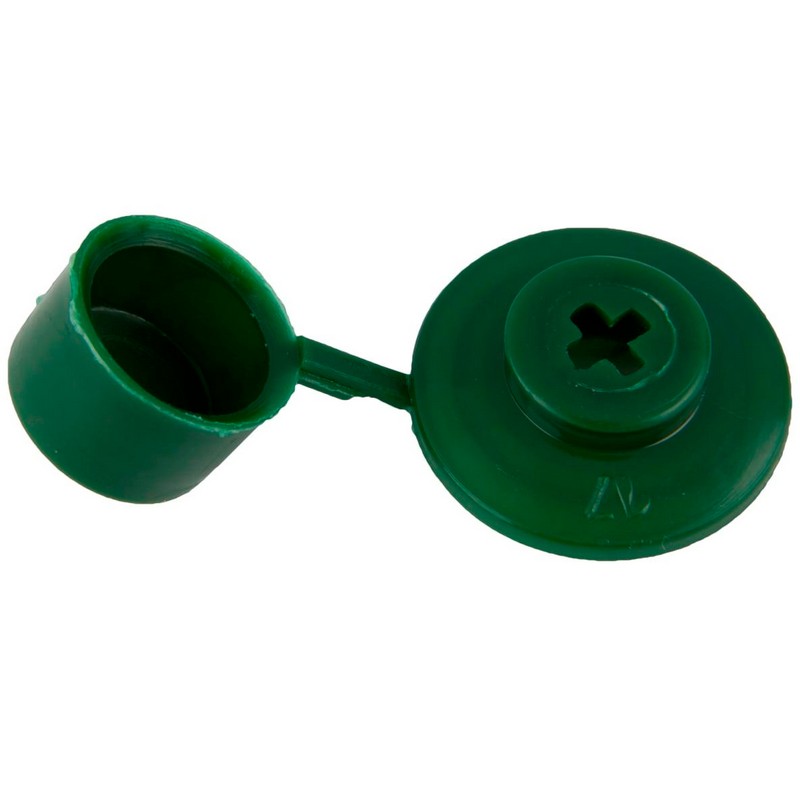 Шляпка с колпачком для кровельного гвоздя Зеленая