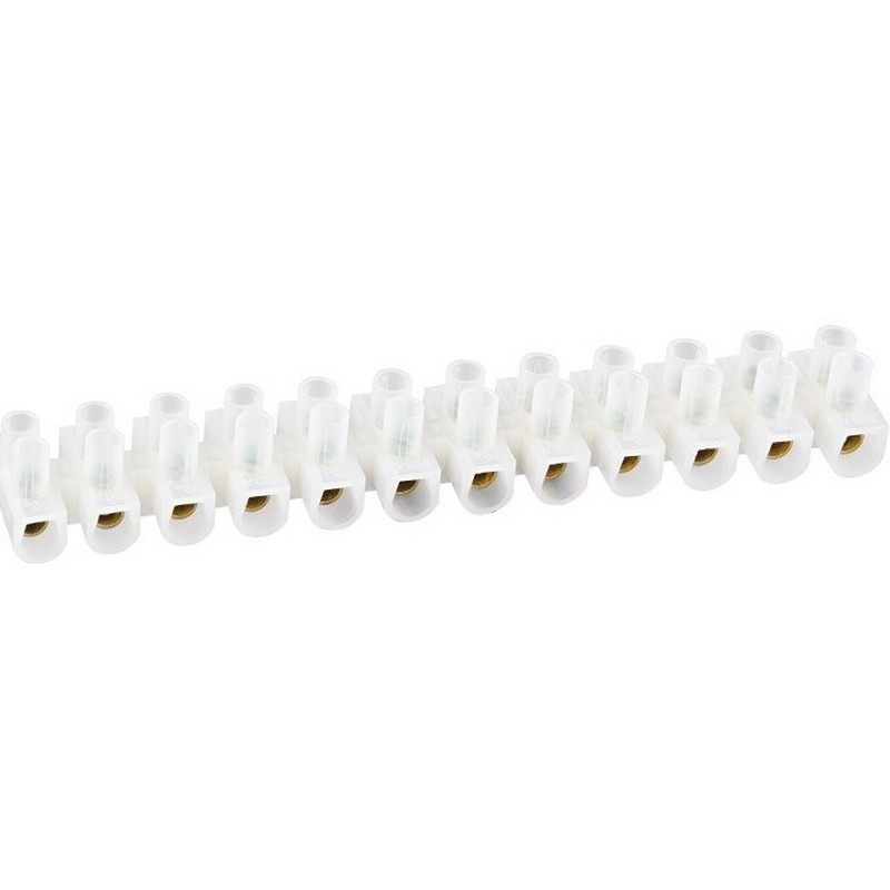 Клеммная колодка п/э 12х(6-25кв.мм) Белый 60А