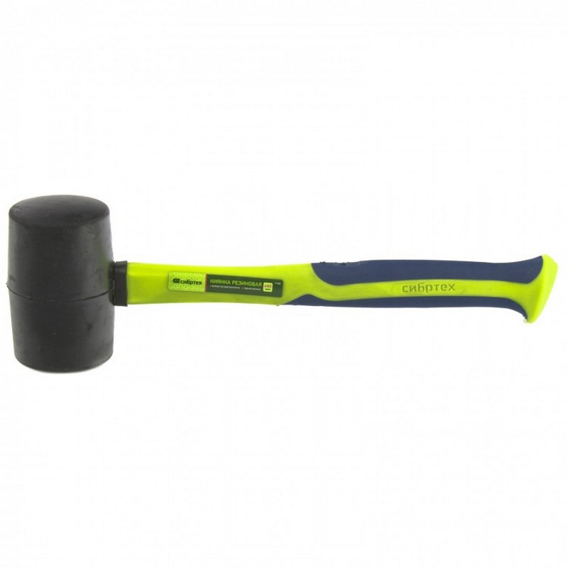 Киянка резиновая 680г черная, фиберглас.ручка СИБРТЕХ 11165