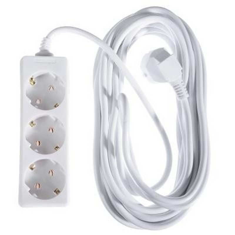 Удлинитель 10м 3-мест. с заз. 16A ПВС-3х1 3500вт FORZA 907-131