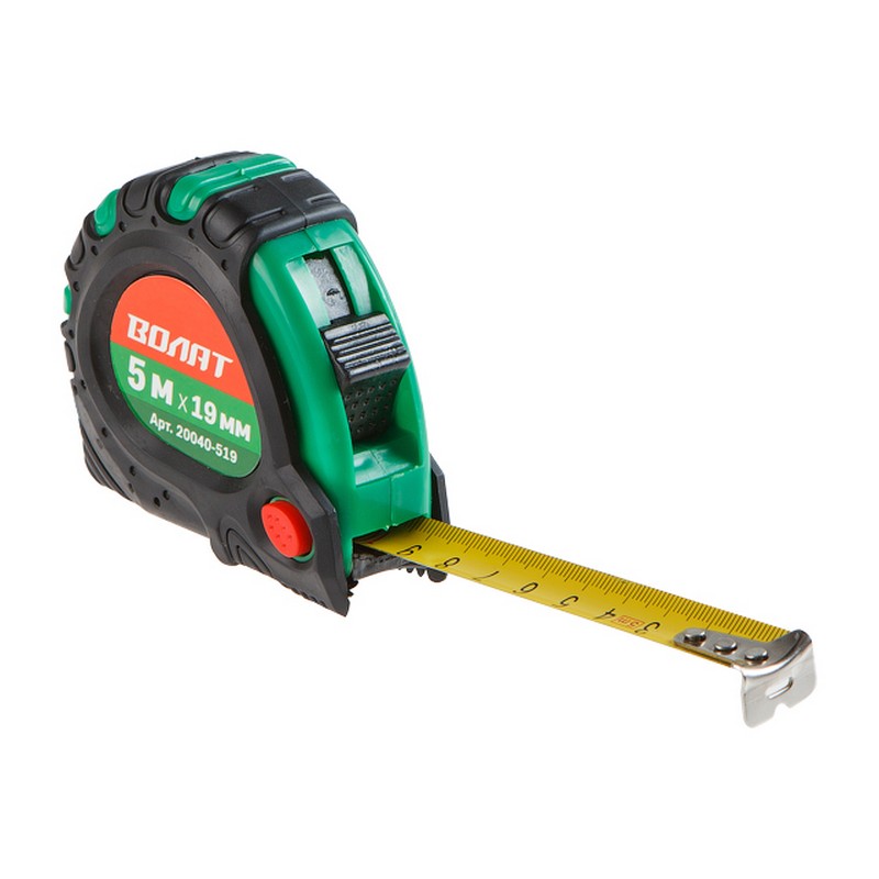 Рулетка 5м 19мм обрезин.корпус ВОЛАТ 20040-519