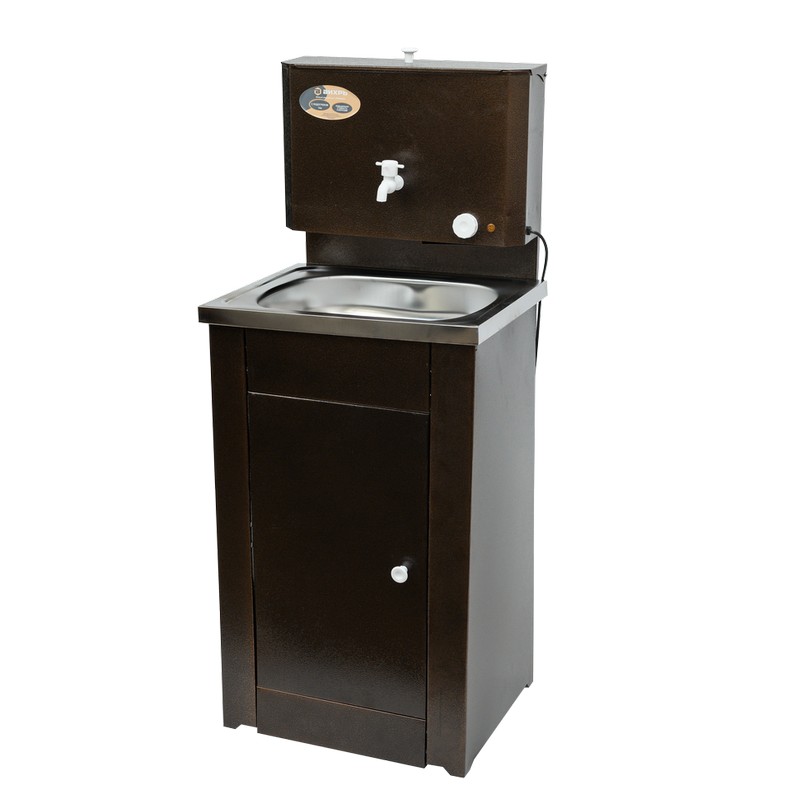 Умывальник дачный КОМФОРТ 14л цвет медь, с подогревом, нерж.мойка