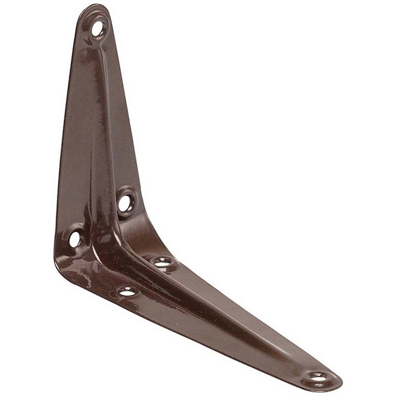 Уголок для полок с ребром жесткости 100х75 коричневый 