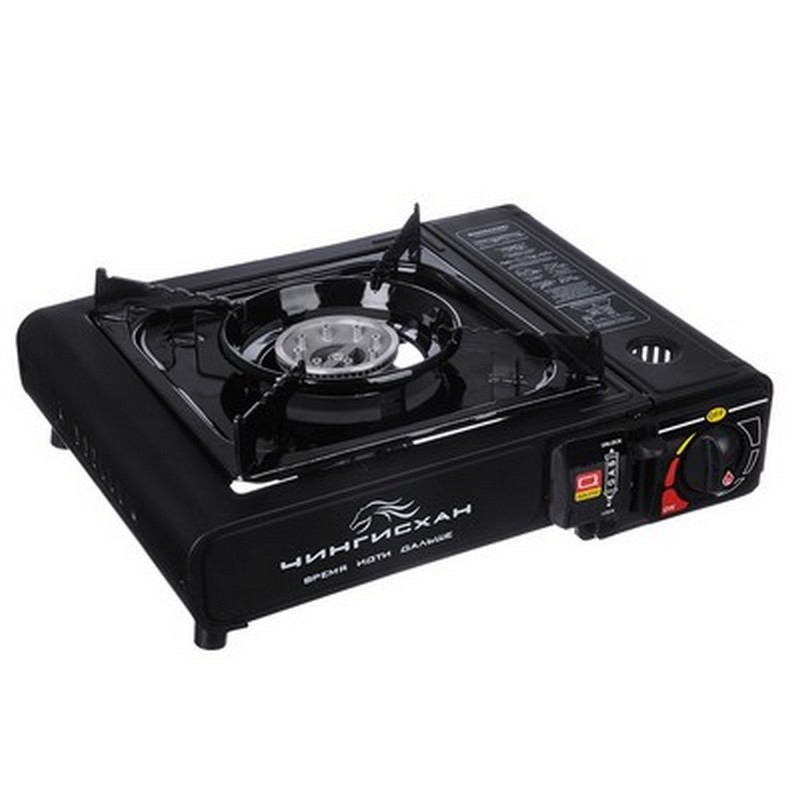 Плитка газ. портативная под цанговый баллон, 34х26х9см кейс ЧИНГИСХАН 333-520