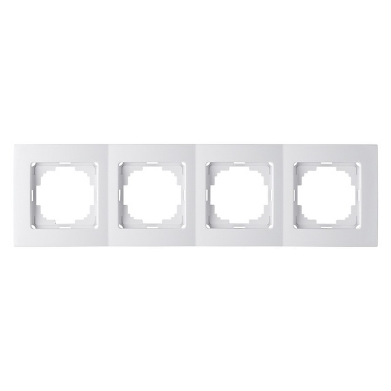 Рамка 4-мест. белая NILSON TOURAN EKO Naturel