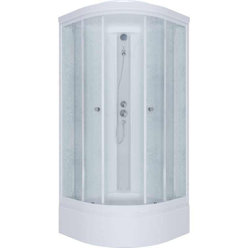 Душевая кабина ЛАЙТ В средний поддон 100*100 (ДН4,ГРАДИЕНТ,белый)