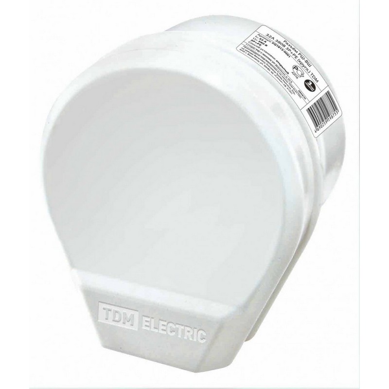 Разъём РШ-ВШ 32А 250В 2Р+РЕ белый ОУ