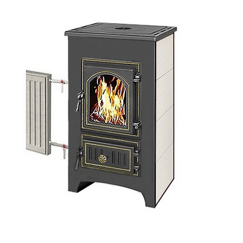 Печь-камин "ВЕЗУВИЙ ПК-01" 270 с плитой (беж) 9 кВт 